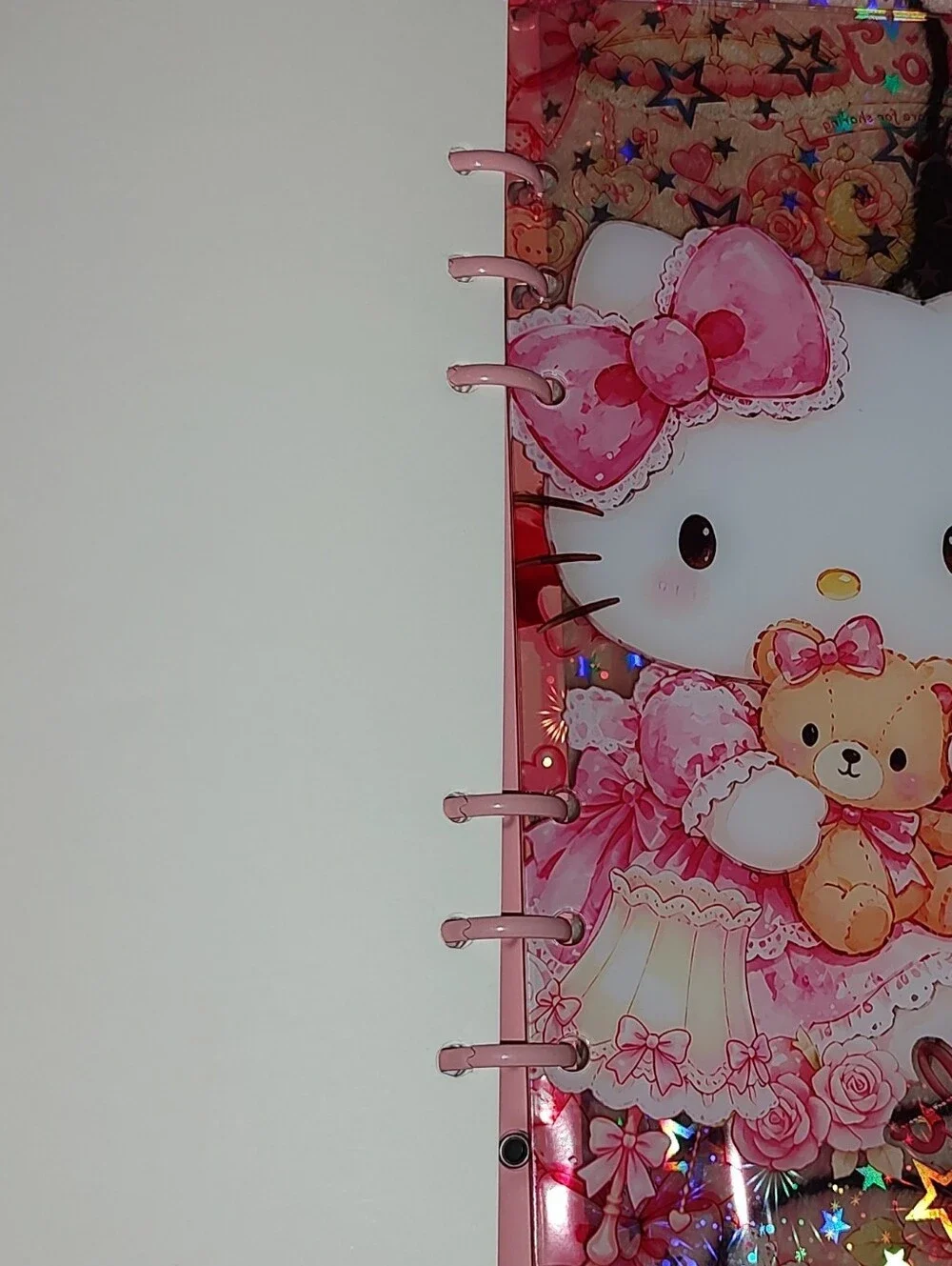 New! A5 Size Hello Kitty Shaker Notebook With Paper,Divider & Protective Cover